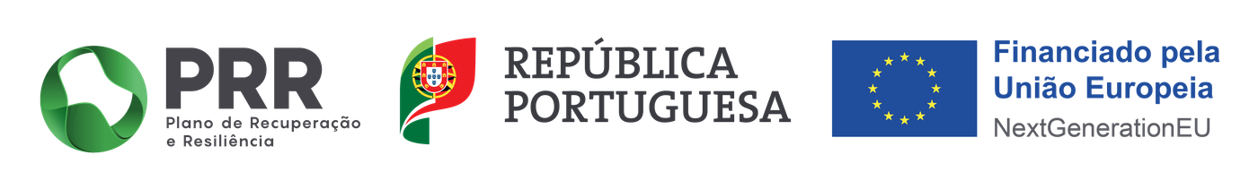 PRR - Plano de Recuperação e Resiliência, República Portuguesa, Financiado pela União Europeia NextGenerationEU